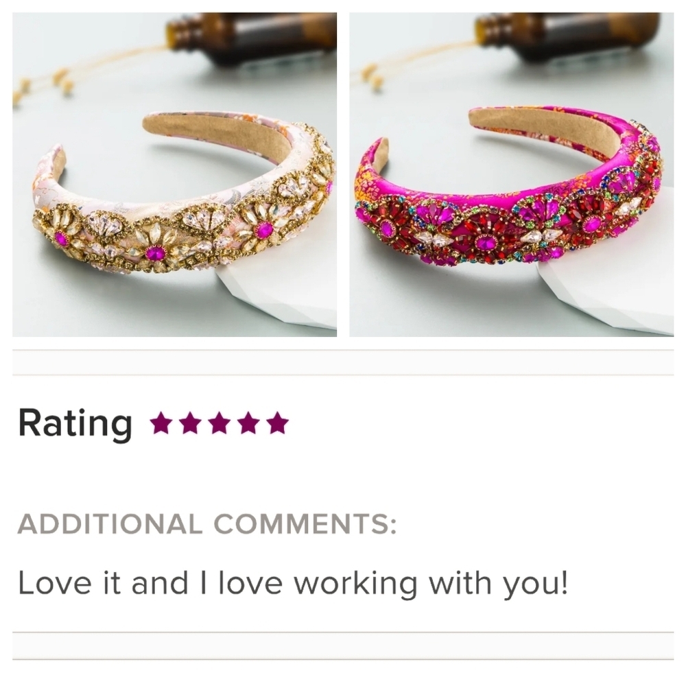 Rhinestone Headbands Elegant Baroque Style - Picture 5 of 15